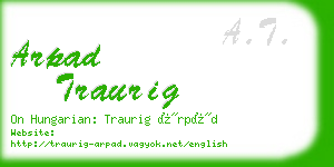 arpad traurig business card